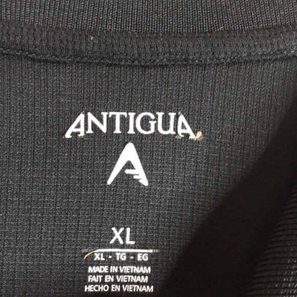 Antiqua black polo with bulls logo on front size XL - Picture 6 of 10
